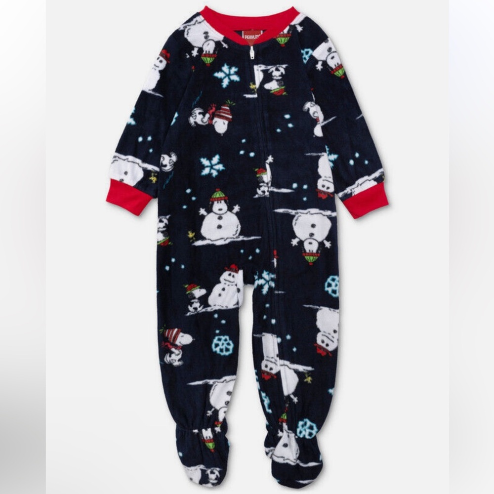 Baby’s Briefly Stated Peanuts Footed Pajamas